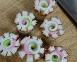 竹輪とかまぼこのお花～♪(*‾∇‾)ノ作り方3写真