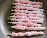アスパラの甘辛豚肉巻き 豆板醤ソース作り方2写真