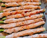 アスパラの甘辛豚肉巻き 豆板醤ソース作り方4写真