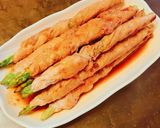 アスパラの甘辛豚肉巻き 豆板醤ソース作り方5写真