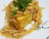 めんつゆで★揚げ出し豆腐のえのきあんかけ作り方6写真