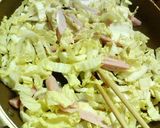 ✿魚肉ソーセージと❀白菜の✿パスタ作り方2写真