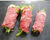 簡単！春菊肉巻のすき煮作り方1写真