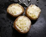 簡単！椎茸のたくあんクリームチーズ詰め作り方1写真
