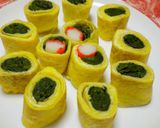 ✿味付きほうれん草のたまご巻き✿作り方9写真