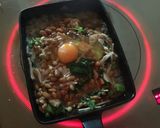 納豆とえのきの洋風卵丼作り方5写真