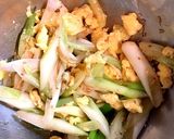 ビール簡単おつまみ☆長ねぎ炒り卵ナムル風作り方3写真