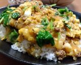 フルぷる豆腐と揚げ玉のこってり卵とじ丼作り方13写真