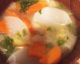白カブと油揚げの味噌汁作り方14写真