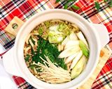 お鍋一つで簡単!すき焼き風そぼろうどん。作り方10写真