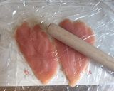 鶏ささみ2枚de大葉梅チーズチキンカツ!作り方2写真