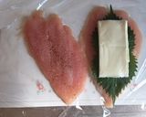 鶏ささみ2枚de大葉梅チーズチキンカツ!作り方3写真