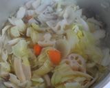 ランチに❀キャベツと蓮根 豆の野菜スープ作り方4写真
