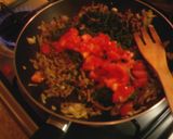 ひき肉とほうれん草のオムレツ作り方2写真