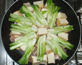 鶏もも肉と厚揚げの煮物♪簡単おかず青梗菜作り方7写真