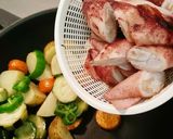 子持ちヤリイカと野菜畑トマト煮作り方2写真