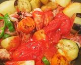 子持ちヤリイカと野菜畑トマト煮作り方3写真