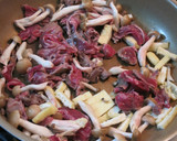 炊き込みご飯☆牛肉としめじとお揚げ作り方2写真