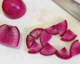 紅くるり大根とブロッコリーの温野菜作り方1写真
