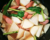野菜ひとつで簡単！かぶとウインナーの煮物作り方8写真