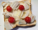トマト×蓮根×ベーコンのトースト作り方5写真