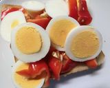 パプリカ×茹で卵のspicy和トースト作り方4写真