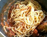 ミートボールのトマトソース煮込みパスタ作り方4写真