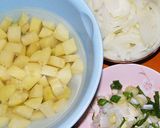 卵とじゃがいもの海鮮風味オイル炒め作り方1写真