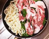 ほんだしで水菜鍋！止まらない味！！作り方1写真