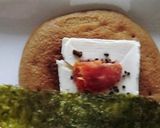 どら焼きの皮に、紅茶乗せチーズと塩トマト作り方3写真