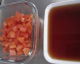 トマト紅茶ゼリー添えさっぱり豚肉炒め作り方1写真