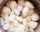 ふわふわ⭐️蕪と鶏団子のスープ作り方6写真