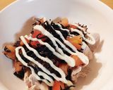 ゆで豚肉を✤ひじきトマトの麺つゆ酢で!?作り方5写真