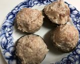 椎茸嫌いのための椎茸まんま鶏ハンバーグ作り方3写真