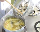 牡蠣のクリームスープのポットパイ作り方3写真