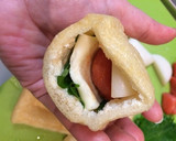 薄揚げの包み焼き♡明太もちチーズ作り方3写真