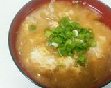 タマネギと溶き卵の味噌汁(合わせ味噌)作り方6写真