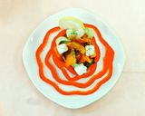 スモークサーモンと柿のカルパッチョ作り方4写真
