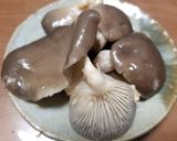 ヒラタケと3種の海藻の焼きキノコ作り方1写真