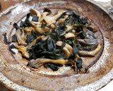 ヒラタケと3種の海藻の焼きキノコ作り方7写真