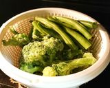 ブロッコリーといんげんのごま和え作り方1写真