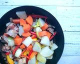 ゴロゴロ豚肉と野菜の黒酢炒め作り方3写真