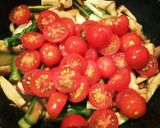 鶏がらで！アスパラとミニトマトのみそ炒め作り方8写真
