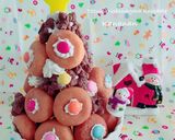 簡単！シュークリームタワーお誕生日ケーキ作り方8写真