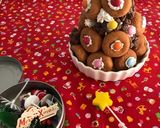 クリスマスツリー簡単ケーキドーナツ子ども作り方3写真