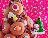 クリスマスツリー簡単ケーキドーナツ子ども作り方4写真