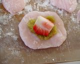 プリ☆彡おやつ　春待ちいちご大福作り方6写真