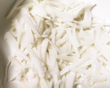 春菊と竹輪と残りモノのマヨ麺つゆサラダ作り方1写真