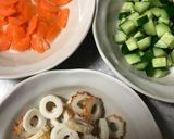 春菊と竹輪と残りモノのマヨ麺つゆサラダ作り方2写真