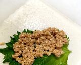 おつまみにも！紫蘇チーズ納豆春巻き作り方2写真